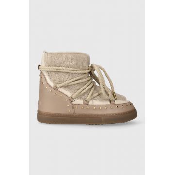 Inuikii bocanci de piele Curly Rock Wedge culoarea bej, 75103-076 Inuikii bocanci de piele Curly Rock Wedge culoarea bej, 75103-076