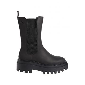 Cizme mid-calf Chelsea din piele Cizme mid-calf Chelsea din piele