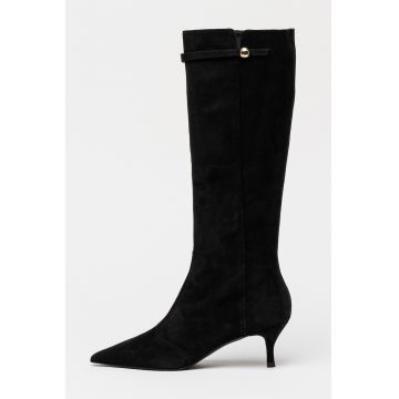 Cizme mid-calf din piele intoarsa Sfera