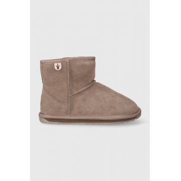 Emu Australia cizme de zapada din piele intoarsa Wallaby Mini culoarea gri, K10103
