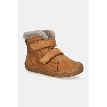 Froddo cizme de iarna pentru copii din piele intoarsa MINNI SUEDE culoarea galben, G2110141 Froddo cizme de iarna pentru copii din piele intoarsa MINNI SUEDE culoarea galben, G2110141