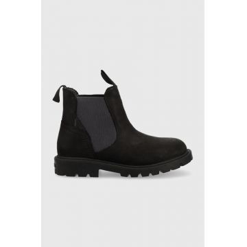 Geox cizme chelsea din piele intoarsa culoarea negru