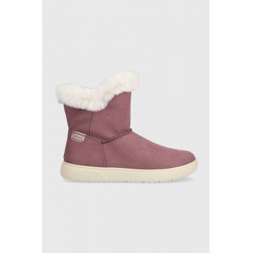 Geox cizme de iarna pentru copii J36HUD 000AU J THELEVEN culoarea violet