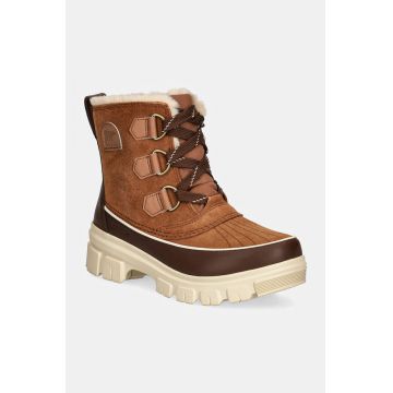 Sorel bocanci de piele TORINO V WP OUTDRY femei, culoarea maro, 2106701242 Sorel bocanci de piele TORINO V WP OUTDRY femei, culoarea maro, 2106701242