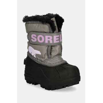 Sorel cizme de iarna copii TODDLER SNOW COMMAND culoarea gri, 2114102