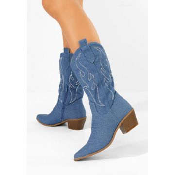 Cizme cowboy damă Gevina denim