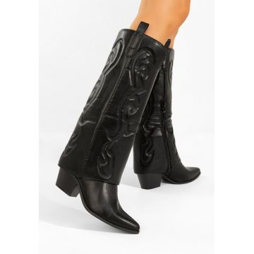 Cizme cowboy damă Mioana negre