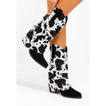 Cizme cowboy dama Stolia animal print