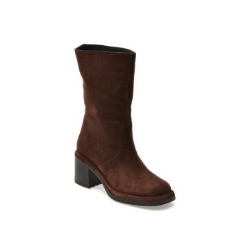 Cizme EPICA maro, 4351237, din piele intoarsa