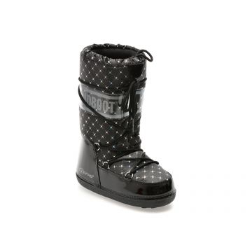 Cizme GRANDBOOT negre, GBLUXY 01, din material textil Cizme GRANDBOOT negre, GBLUXY 01, din material textil