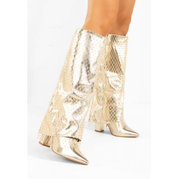 Cizme inalte dama Naelia aurii