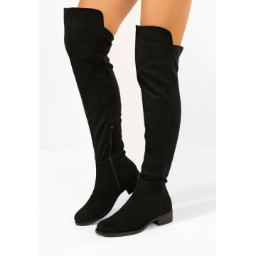 Cizme lungi peste genunchi Inies negre