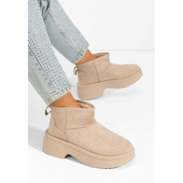 Cizme tip ugg Prelina bej