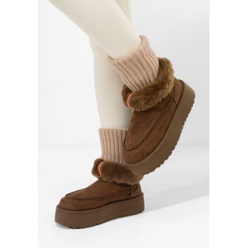 Cizme tip ugg Sarida maro
