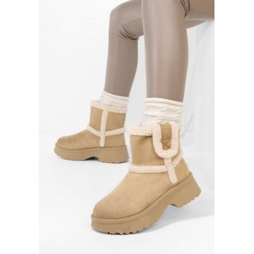 Cizme tip ugg Sicona kaki