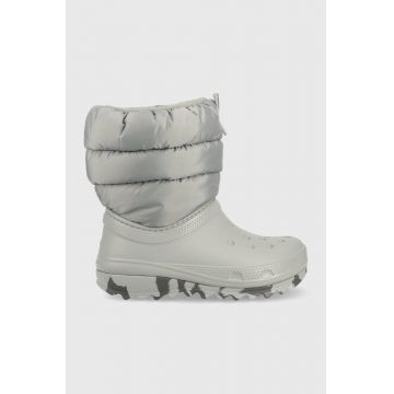 Crocs cizme de iarna copii culoarea gri