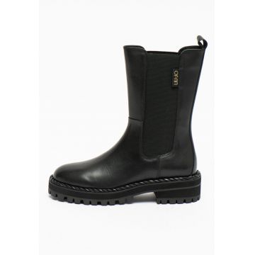 Cizme Chelsea mid-calf de piele Pink