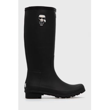 Karl Lagerfeld Cizme femei, culoarea negru