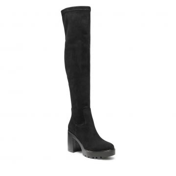 Cizme lungi muschetar DEEZEE - WS19343-01 Black