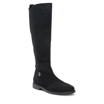 Cizme lungi riding TOMMY HILFIGER - Essentials Longboot FW0FW05992 Black BDS